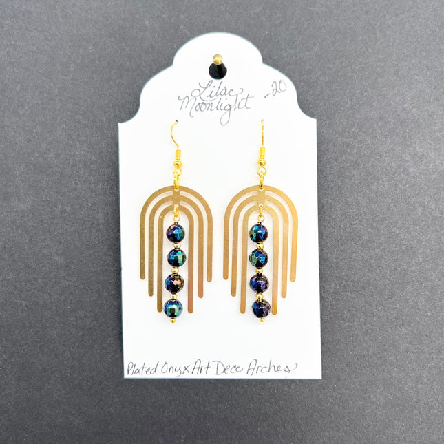 Plated Onyx Art Deco Arches