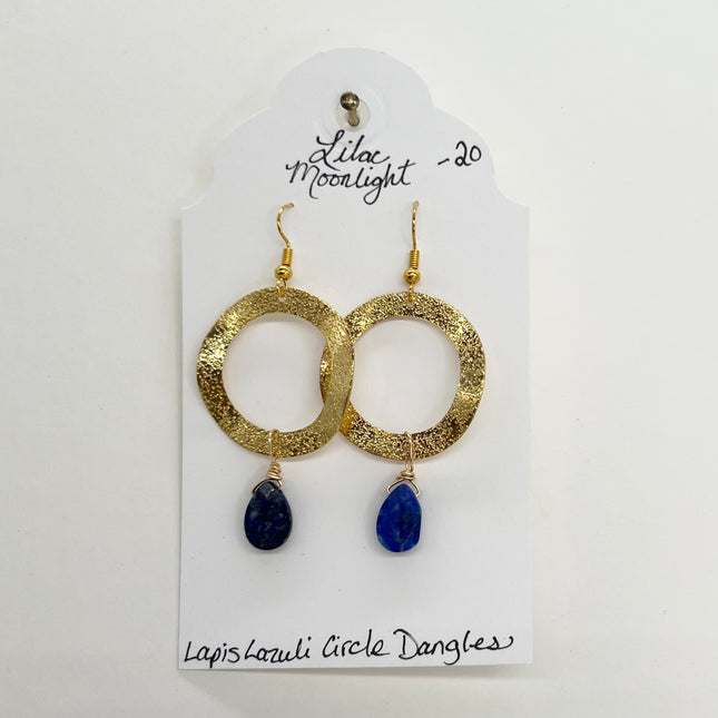 Lapis Lazuli Circle Dangles