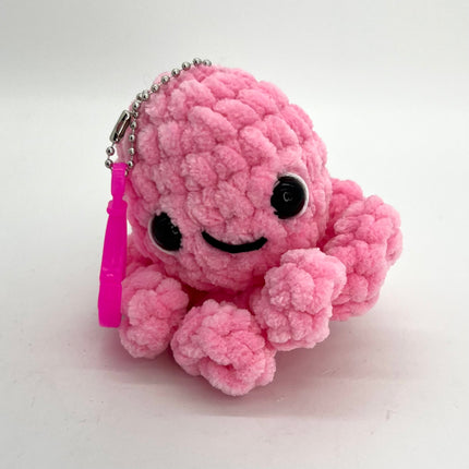 Pink Octopus Keychain