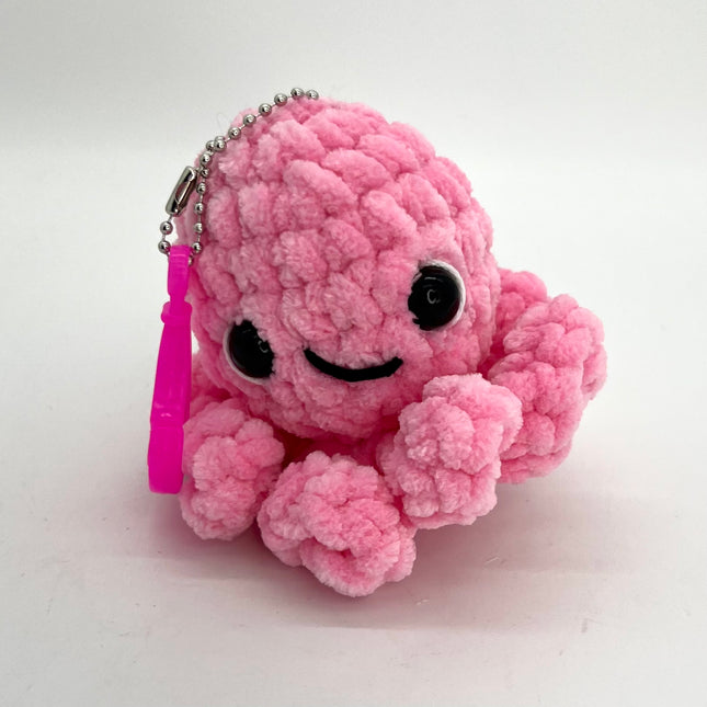 Pink Octopus Keychain