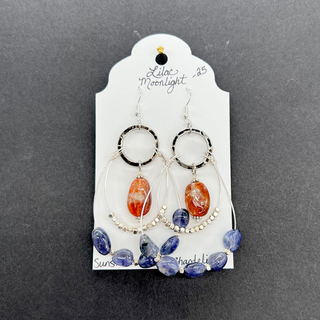 02| Sunstone & Iolite Chandeliers