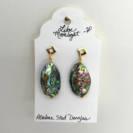 Abalone Stud Dangles