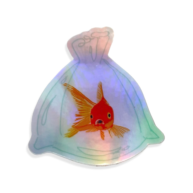 Holographic Goldfish Sticker