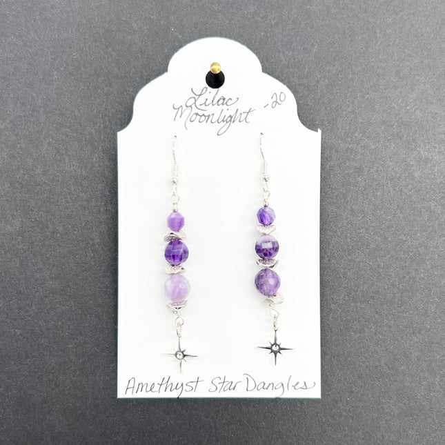 Amethyst Star Dangles