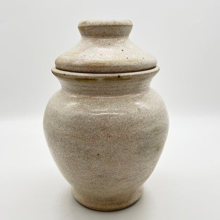 Off White Lidded Jar