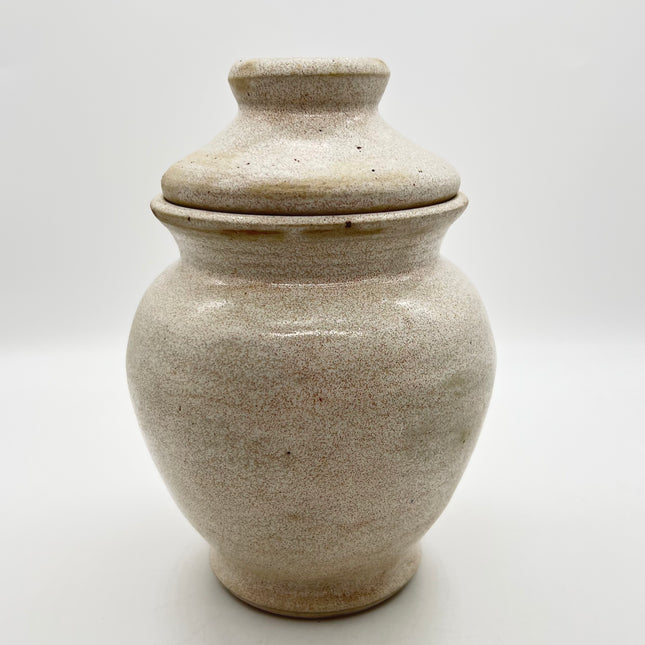 Off White Lidded Jar