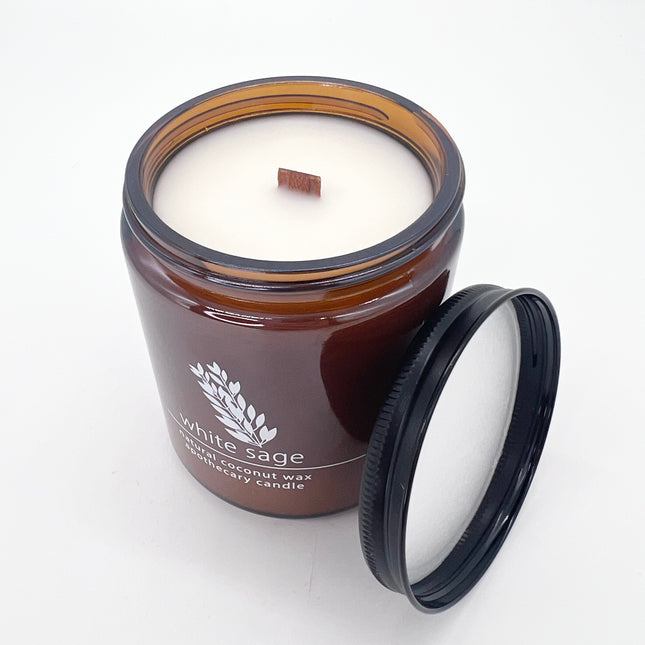 8oz Wood Wick Candle - White Sage