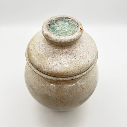 Off White Lidded Jar