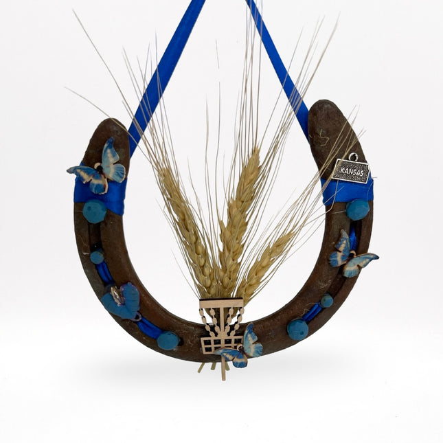 Blue Wheat & Disc Golf Horse Shoe