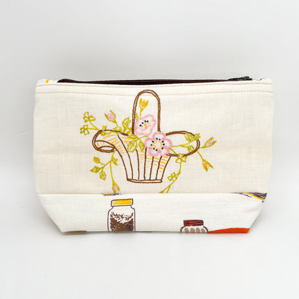 Spring Basket Vintage Linen Bag