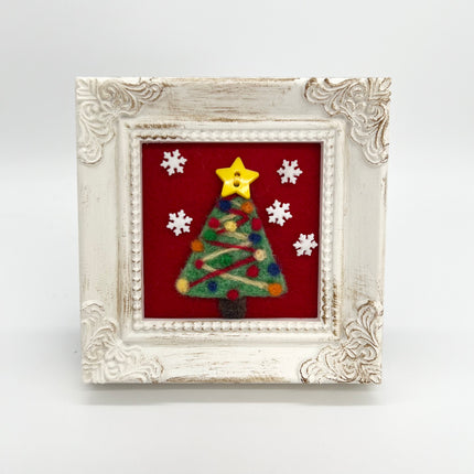 Christmas Tree on Red