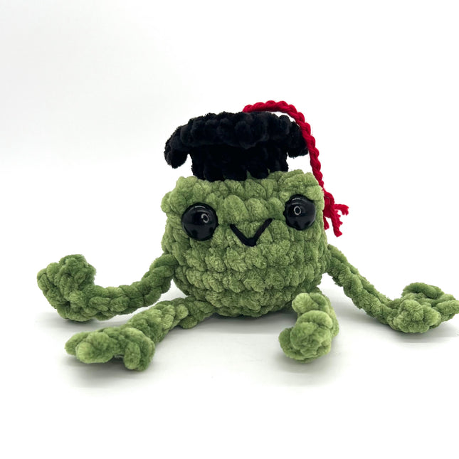 Green Frog w/ Grad Hat red tassel
