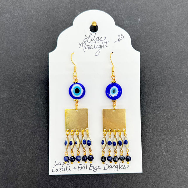 02 | Lapis Lazuli & Evil Eye Dangles