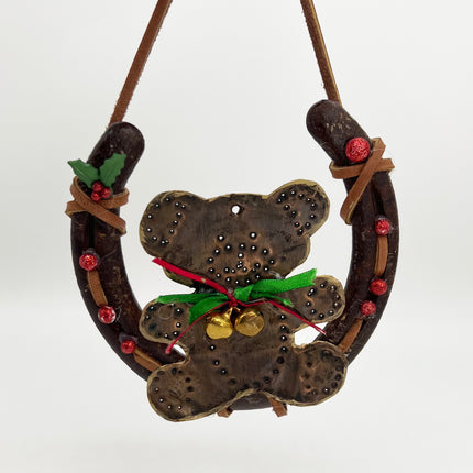 Christmas Bear Horseshoe