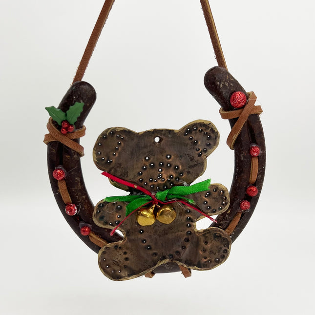 Christmas Bear Horseshoe