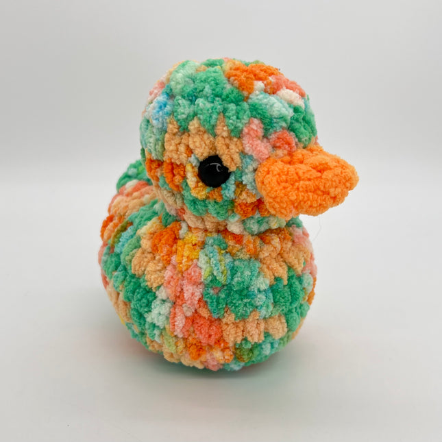 Rubber Ducky - Green & Peach