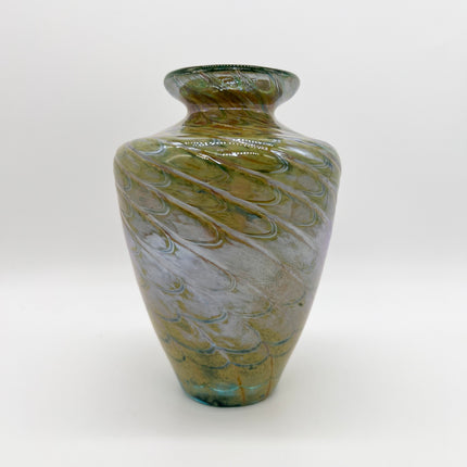 Aqua and Gold Vase