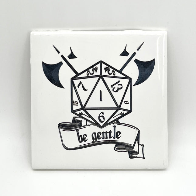 Be Gentle! Ceramic Coaster