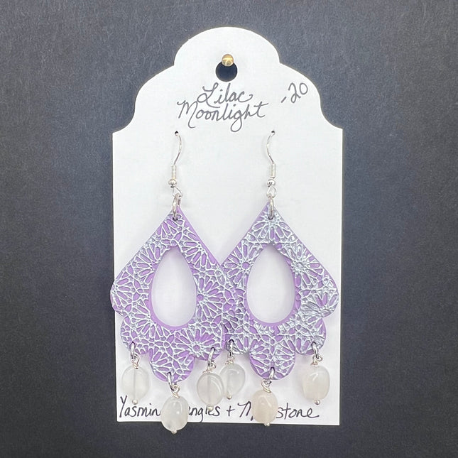 Yasmine Dangles + Moonstone