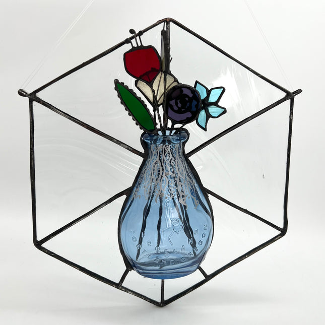 Blue Vase with Flowers