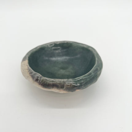 Small Handbuilt Green Dish