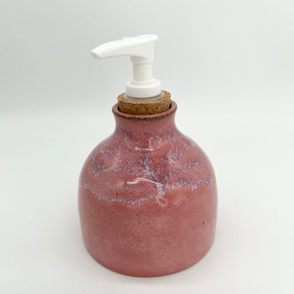 Pink Red Clay Soap Dispenser