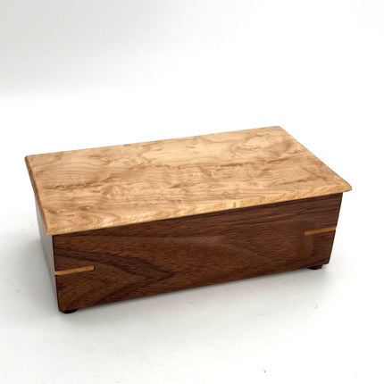 Lidded Walnut & River Birch Box