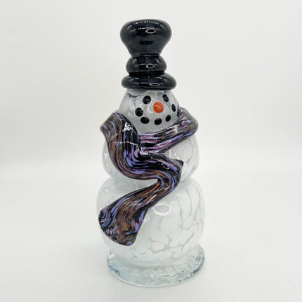Purple Swirl Scarf Snowman
