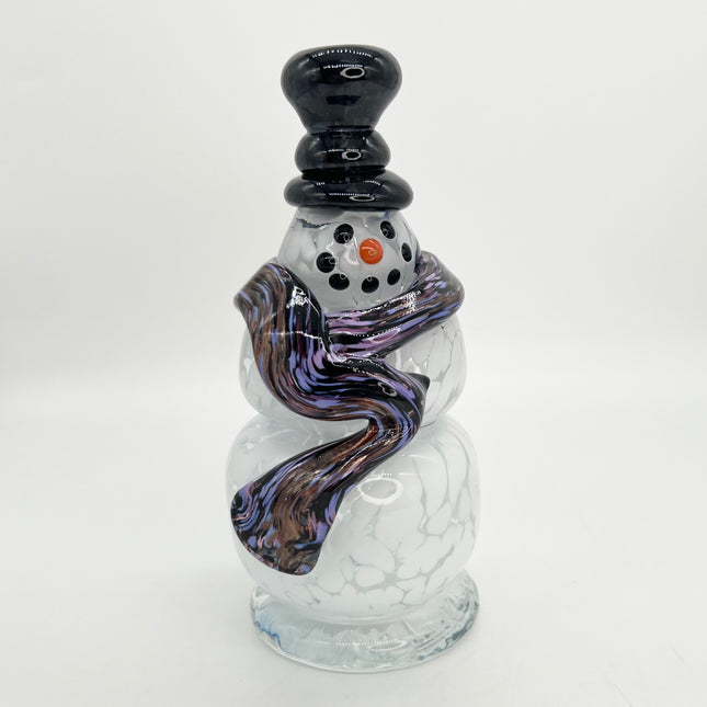 Purple Swirl Scarf Snowman