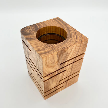 02 | Oak Notched Candle Holder