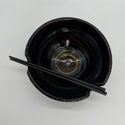 10-Blue & Brown Ramen Bowl