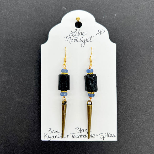 Blue Kyanite & Black Tourmaline Spikes