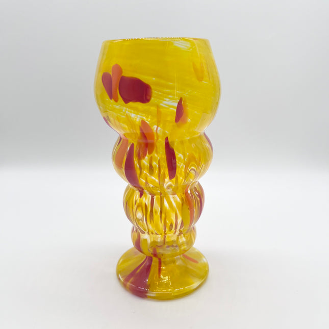 Yellow, Red, and Orange Tall Vase