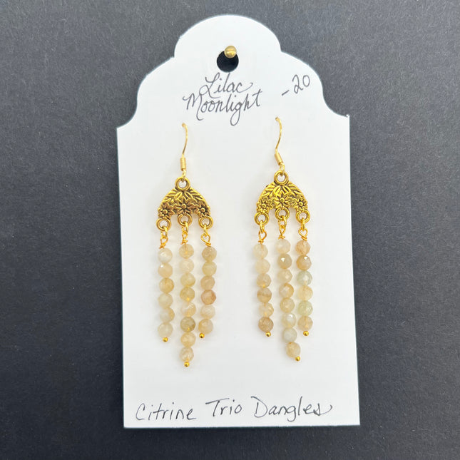 Citrine Trio Dangles