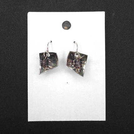 Glass Reflection Earrings-Grey