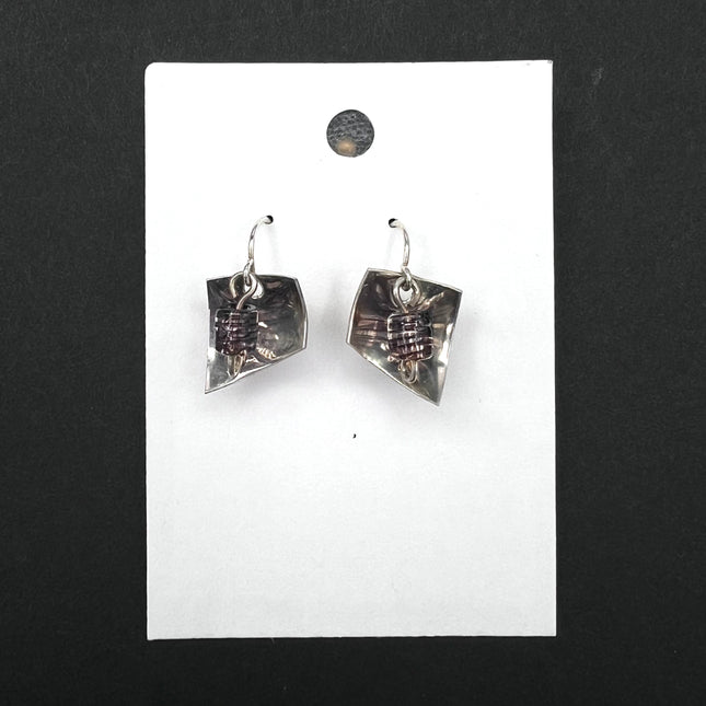 Glass Reflection Earrings-Grey