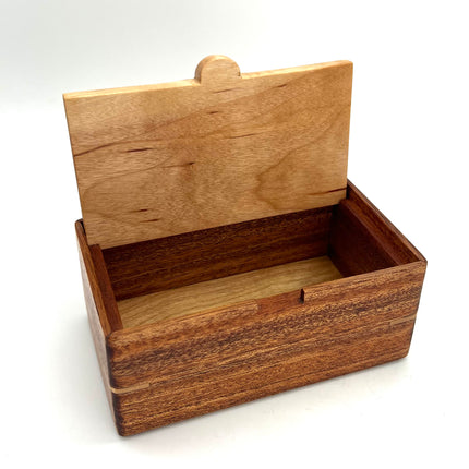 Lidded African Mahogany & River Birch Box