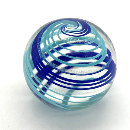 02| Blue Cane/Dichro Paperweight