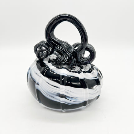 Medium Black & White Swirl Pumpkin