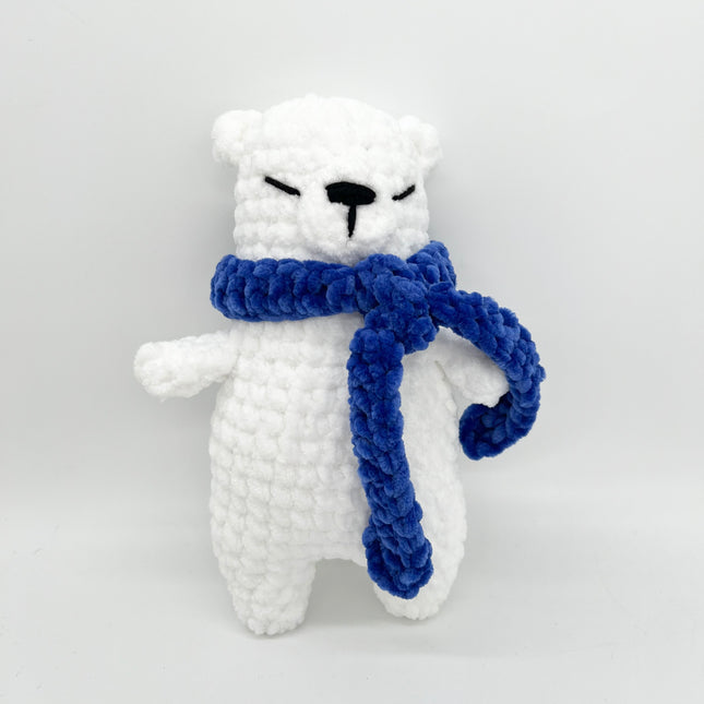 Polar Bear - Blue Scarf