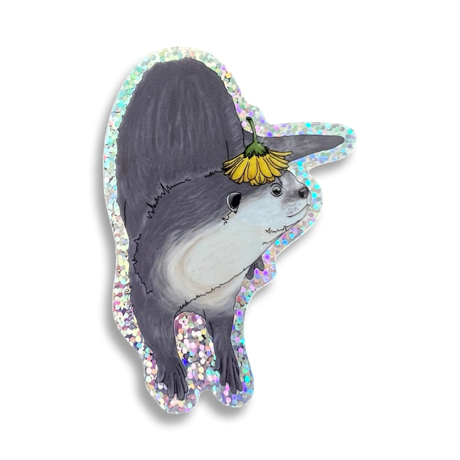 Flower Otter Sticker