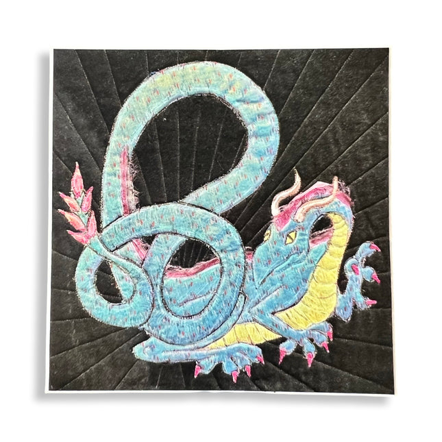 Fantasy Dragon Square Sticker