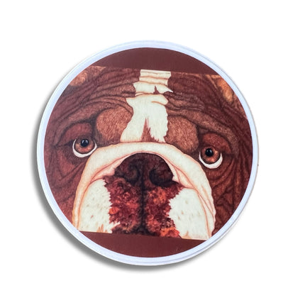 Bulldog Sticker - Round