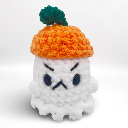 Grumpy Pumpkin Hat Ghosts