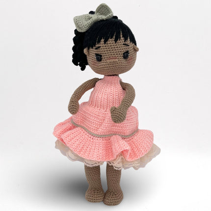 Peach Dress Doll