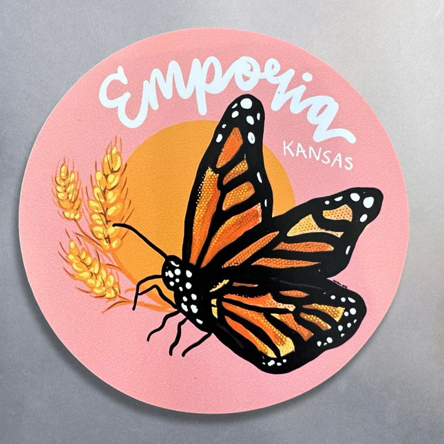 Emporia KS Butterfly Sticker