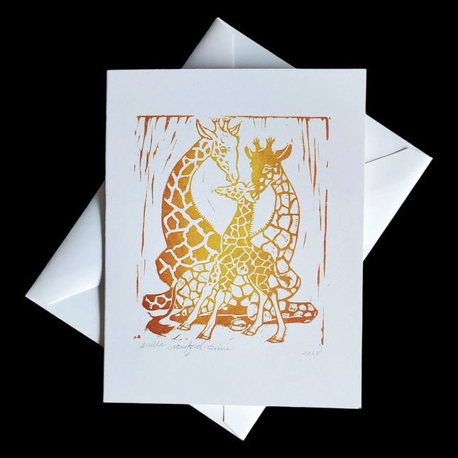 Giraffe Family Cards