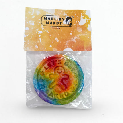 Round Tie Dye Gingerbread Magnets