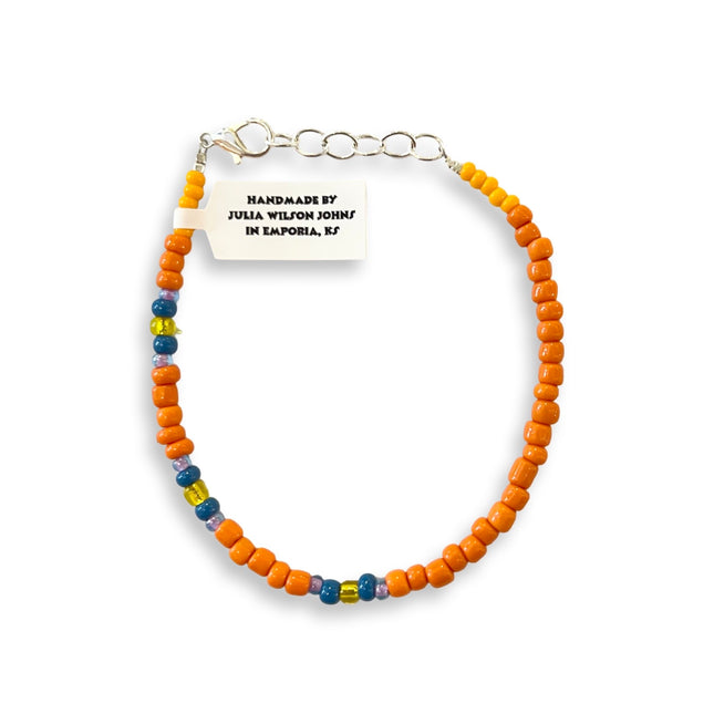 Orange with Blue Yellow Pops