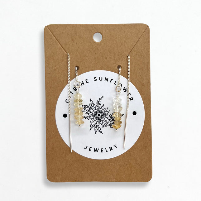 Citrine Thread Earrings